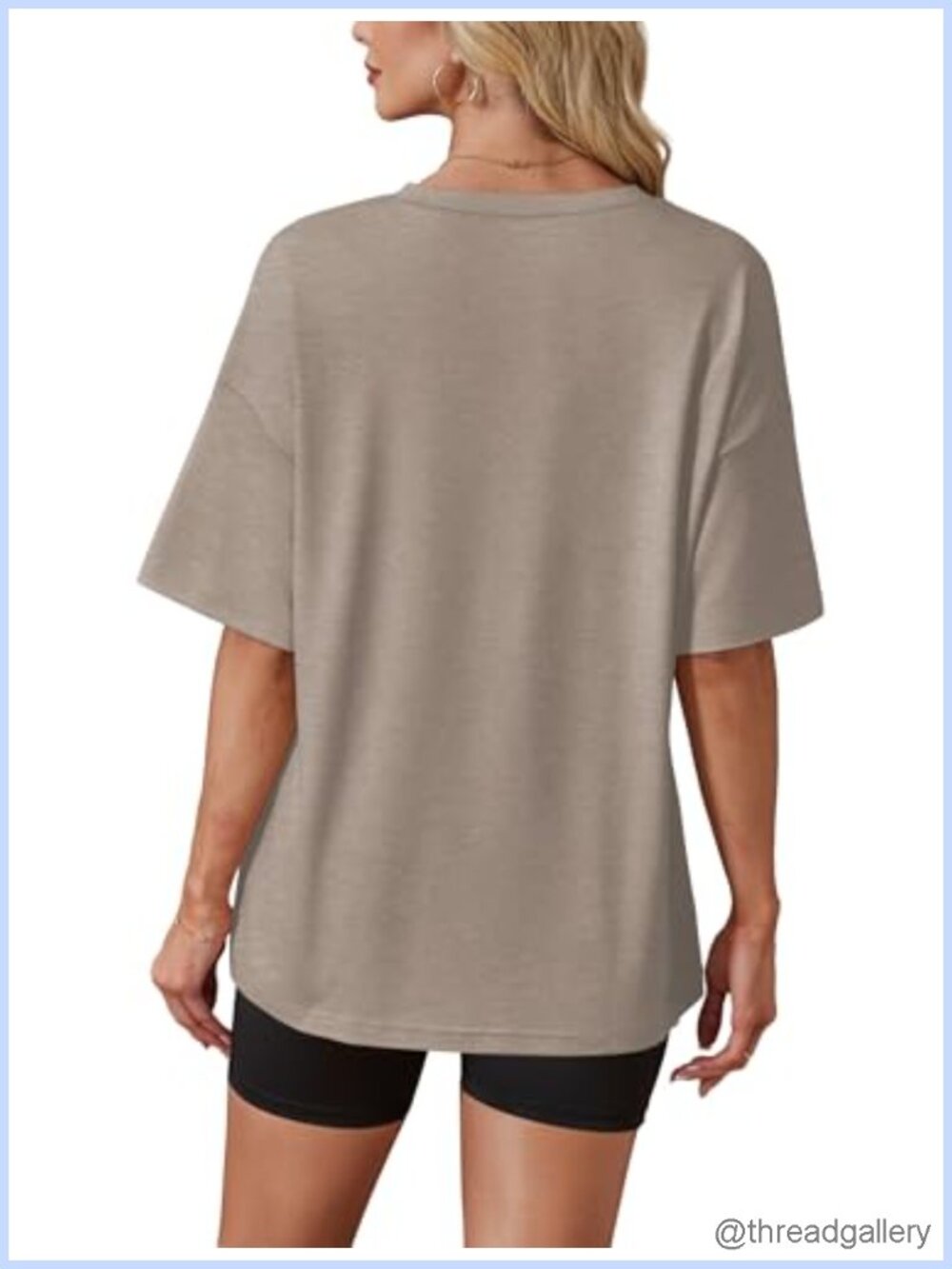 Oversized Tshirt Women Summer Crew Neck Short Sleeve Graphic Tee Loose Fit Top - Picture 4 of 6